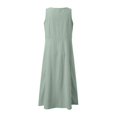 thumbnail image 3 of Kcodviy Tenues d'Anniversaire pour Femmes Unies à Col Rond pour Femmes Grande Taille avec Poches Décontractées Longues Robe Grande Taille Hauts Robe Quotidienne Robe Débardeur, 3 of 5