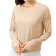 thumbnail image 1 of BLCHUNen Chandails Athlétiques pour Femmes à Col Rond, Chandail Respirant de Sport pour le Gym et la Course, Manches Longues, avec Trous pour les Pouces, 1 of 7