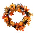 thumbnail image 1 of Fall Wreath for Front Door Hanging Hanger Artificial Garland Pumpkins Wreath for, 1 of 9