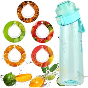 Air Water Bottle with 7 Flavour, 650ml Fruit Fragrance Pods Scented Water Cup