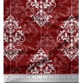 thumbnail image 1 of Soimoi Cotton Duck Fabric Filigree Damask Print Fabric by Yard 56 Inch Wide, 1 of 3