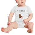 thumbnail image 2 of My Big Brother Is A Squirrel Cute Baby Bodysuits Boy Girl, 2 of 5