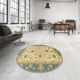 thumbnail image 3 of Ahgly Company Indoor Rectangle Abstract Chrome Gold Yellow Oriental Area Rugs, 7' x 10', 3 of 6