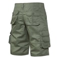 thumbnail image 5 of Sentmoon Mens Cargo Shorts High Waist Beach Shorts Loose Solid Color Button 2025 Summer Gym Shorts Multi Pocket Man Comfy for Sports Running Army Green 32, 5 of 5
