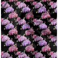 thumbnail image 1 of Soimoi Black Modal Satin Fabric Leaf Floral Print Sewing Fabric Yard 42 Inch Wide, 1 of 6