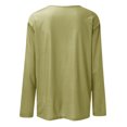 thumbnail image 5 of Timegard Womens Tops Long Sleeve Round Neck Solid Color Basic Tee Fall Casual Comfy Loose Tops Blouse, 5 of 5