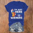 thumbnail image 1 of Hauts d'Été pour Femmes, Tenues de 4 Juillet 2024, T-Shirt Col Rond Imprimé Drapeau Bleu, 1 of 4