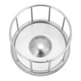 thumbnail image 3 of Tortoise Water Dish, Reptile Water Bowl Reptile Water Dish Stainless Steel Food Dish Round Railing Shape Water Tray Tortoise Water Bowl for Lizard  Chameleon, 3 of 7