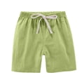 thumbnail image 4 of Under 10,2PC Kids Shorts, Solid Casual Sports, Drawstring, Summer, Kids' Outfit, Quick Dry, Comfortable Fit Timeless Style|100%Polyester,Gray,Sopatenor, 4 of 7