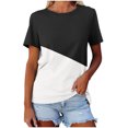 thumbnail image 1 of Birdeem T-Shirt d'Été pour Femmes à Col Rond à Manches Courtes Assorti de Couleurs Haut/chemise à Col Rond à Manches Courtes, 1 of 12