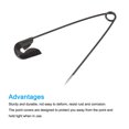 thumbnail image 4 of Unique Bargains 2 Inch Metal Sewing Pins Safety Pins with Box for Office Home Black 60 Pack, 4 of 4