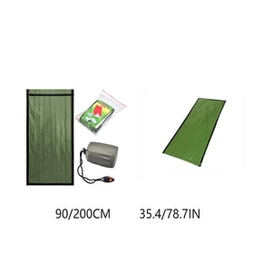Sac de couchage extérieur Thermique Adultes Sleeping Sack Camping Backpacking Enveloppe pliable en aluminium Film Pad Tourist 200x90cm Sans sac