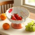 thumbnail image 4 of EGNMCR Kitchen Gadgets, Kitchen Accessories, Kitchen Utensils, Kitchen Tool Ceramic High Legged Fruit Plates Fruit Tray Dessert Plates Tea Tray ceramic plate, 4 of 6
