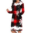 thumbnail image 2 of TIMIFIS Robe Chandail à Capuche pour Femme, Imprimé de Noël, Ample, Manches Longues, Haut Chandail à Capuche, Robe à Capuche avec Poches, 2 of 6