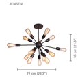 thumbnail image 2 of Xtricity - 14 Light Pendant, 28.3 '' Width, From The Jensen Collection, 2 of 6