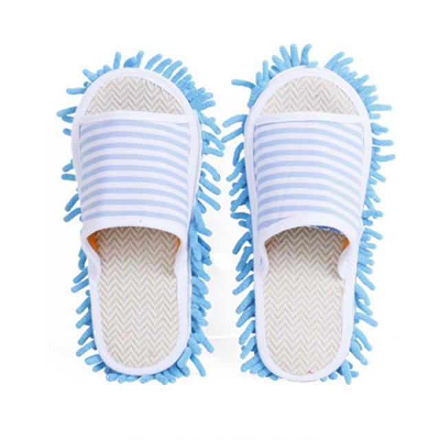 1 Pair Multifunction Mop Slippers Shoes Fiber Dust Mop Shoes for Home Cleaning