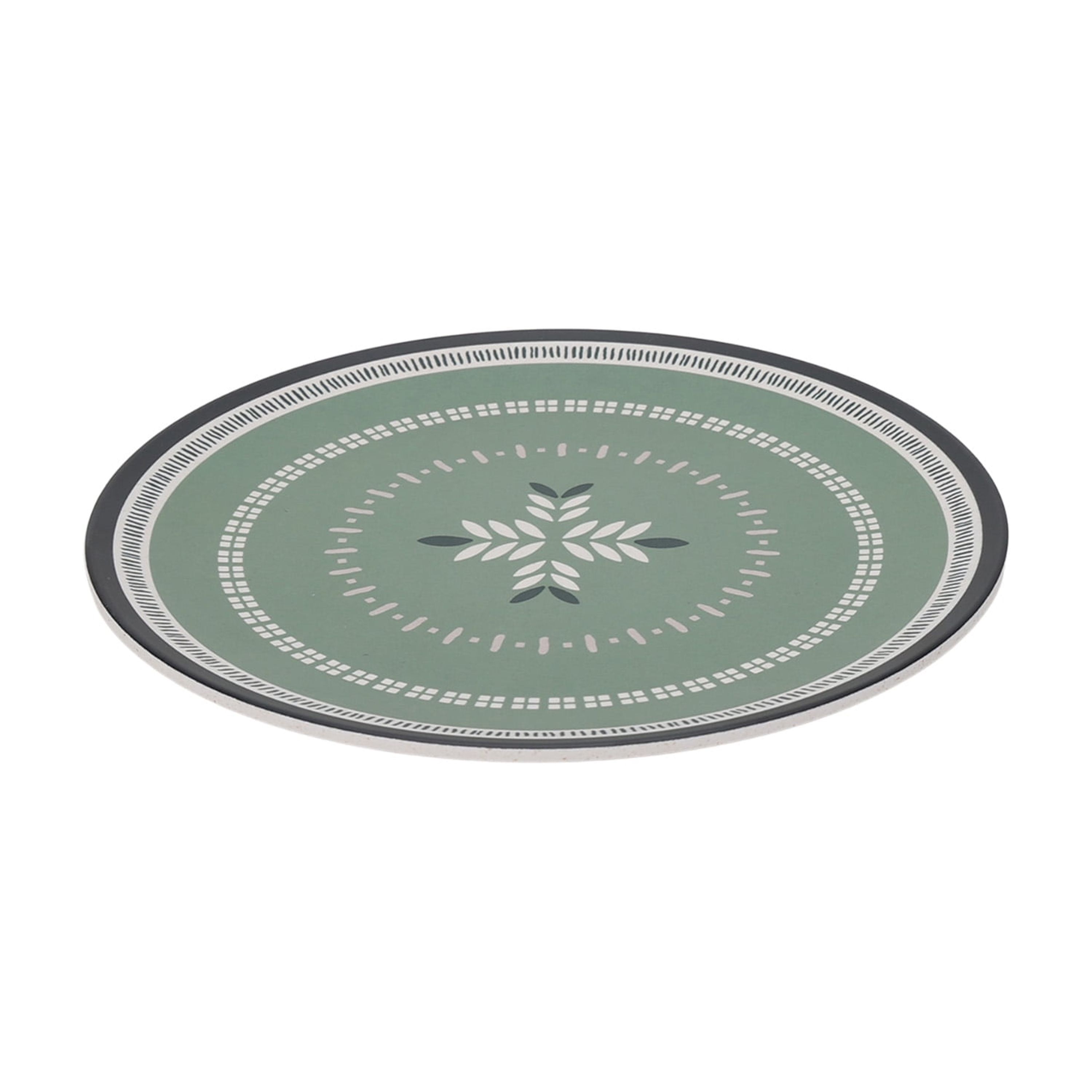 Hometrends Assiette à Apéritif en Bambou Mélamine Vert 7 Inch