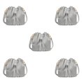 thumbnail image 3 of maskred Bucket Shoulder Bag Drawstring Bag Purse Handbags Small Shopping Gray 22x11x19CM 5Set, 3 of 6