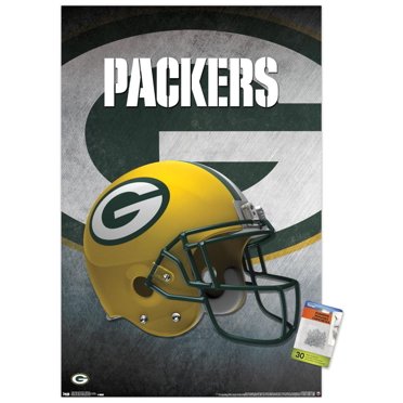 NFL Green Bay Packers - Helmet 16 Wall Poster, 22.375" x 34" Framed