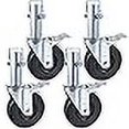 thumbnail image 3 of BestEquip Lot de 4 Roues Pivotantes en Caoutchouc de 5 Pouces pour Échafaudage avec Double Verrouillage, Roulettes Robustes, Tige Carrée de 1,26 Pouce, Capacité de 440 Lb par Roue, 3 of 4