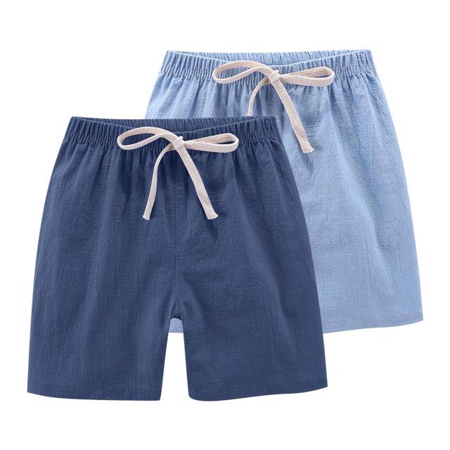 RXIRUCGD 2025 Summer Clothes for Kids 2PC Children's Summer Solid Casual Sports Shorts With Drawstring For Kids