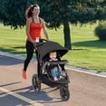 thumbnail image 4 of Poussette de Jogging Babyjoy Pliable avec Auvent Ajustable, Plateau Détachable, Porte-Gobelets, Noir, 4 of 10