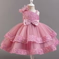 thumbnail image 2 of Ashirexll Robe Sans Manches à Paillettes pour Filles Jupe Tutu en Maille Col Rond Ligne A Robe de Soirée Formelle pour Fête Spectacle Âge 1-6 Ans Rouge Melon D\'eau 1 An, 2 of 3