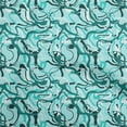 thumbnail image 1 of oneOone Rayon Turquoise Blue Fabric Abstract Dress Material Fabric Print Fabric By The Yard 56 Inch Wide, 1 of 4