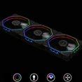 thumbnail image 3 of HEATSHAKING CPU Cooler 12Cm Black with 8-Side Lighting and Low Noise Shock Absorbing Design, 3 of 8