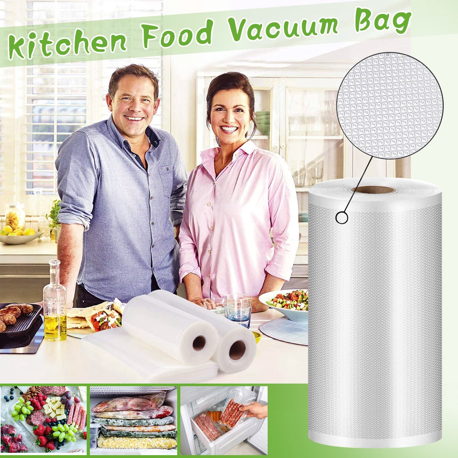 1PC 15M -20°-110° Kitchen Food Vacuum Bag Frozen And Sealed To Keep Fresh