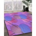 thumbnail image 3 of Ahgly Company Tapis d'Intérieur Rectangulaire Transitionnel Violet Lavable à la Machine, 7 Pieds x 9 Pieds, 3 of 7