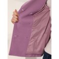 thumbnail image 5 of INSPIRE CHIC Caban à Revers Cranté à Double Boutonnage pour Femme Gris Violet TG, 5 of 5