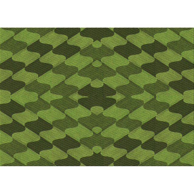 Ahgly Company Machine Washable Indoor Rectangle Transitional Dark Forest Green Area Rugs, 4' x 6'