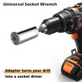 thumbnail image 2 of Yeacher 7mm-19mm Multi-functional Universal Socket Metric Wrench Power Drill Adapter Socket Set Professional Repair Tools, 2 of 6