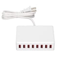 thumbnail image 2 of 8 Port USB Charging Station, Multi USB Charger 40W 100-240V Multiple   for Mobile Phones for Other USB Devices for Tablets EU Plug,UK Plug,US Plug, 2 of 7