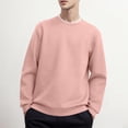 thumbnail image 2 of Ketyyh-chn99 Chandail à Col Rond pour Homme à Manches Longues Décontracté Chaud en Molleton Chandail à Col Rond pour Homme à Manches Longues Décontracté Chaud en Laine Chandail Rose, TG, 2 of 4