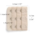 thumbnail image 3 of INSPIRE CHIC Rallonges de Soutien-Gorge pour Femmes à 3 Crochets 3 Rangées Bretelle de Soutien-Gorge Extensible Boucle Crochets Bande de Soutien-Gorge Beige 10, 3 of 5