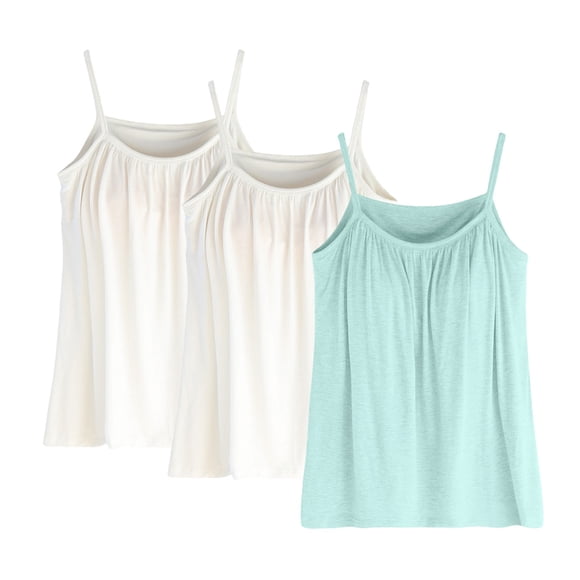 Kelon Camisoles & Tanks Clearance Women Tank Top Women's Plus Size Soft Tank Top With Bra Sleeveless Comfort Yoga Fitness Top Tank Top