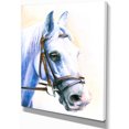 thumbnail image 2 of Blue Horse with Bridle - Abstract Canvas Art Print, 2 of 3