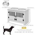 thumbnail image 3 of PawHut Bols Surélevés pour Chiens avec 2 Bols en Acier Inoxydable, Rangement, pour Chiens TG, Blanc, 3 of 10