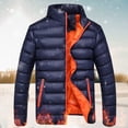 thumbnail image 2 of Pisexur Men's Puffer Jacket Packable Down Jacket Lightweight Puffer Jacket Hooded Winter Jacket, 2 of 9