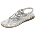 thumbnail image 1 of Kcodviy Bohemian Sandals Beach Sandals Closed Toe Sandals Women Flip Flops Thong Sandals Foam Sandals for Women for Women Rhinestone Slingback Rope Sandals for Women Flat Sandals, 1 of 6