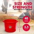 thumbnail image 3 of Little Giant Bac à Boue Utilitaire en Plastique Durable de 40 Pintes avec Poignées, Rouge, 3 of 10
