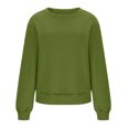 thumbnail image 4 of Penkiiy Chandail pour Femmes Mode Chandail Décontracté à Manches Longues à Col Rond Imprimé pour Femmes Hauts Blouse Vert Armée Vêtements Y2K, 4 of 6