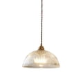 thumbnail image 1 of Clear Ribbed Glass Dome Pendant Light Fixture, Semicircle Transparent Glass Pendant Lamp, Vintage Farmhouse Pendant Light, Pendant Lighting for Kitchen Island Sink Dining Table Bar Entrance, 1 of 7