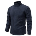 thumbnail image 2 of LIaqionyy Chandail pour Hommes Grande Taille Col Rond Tricot Manches Longues Hauts Chauds Automne Hiver Chandails, 2 of 4