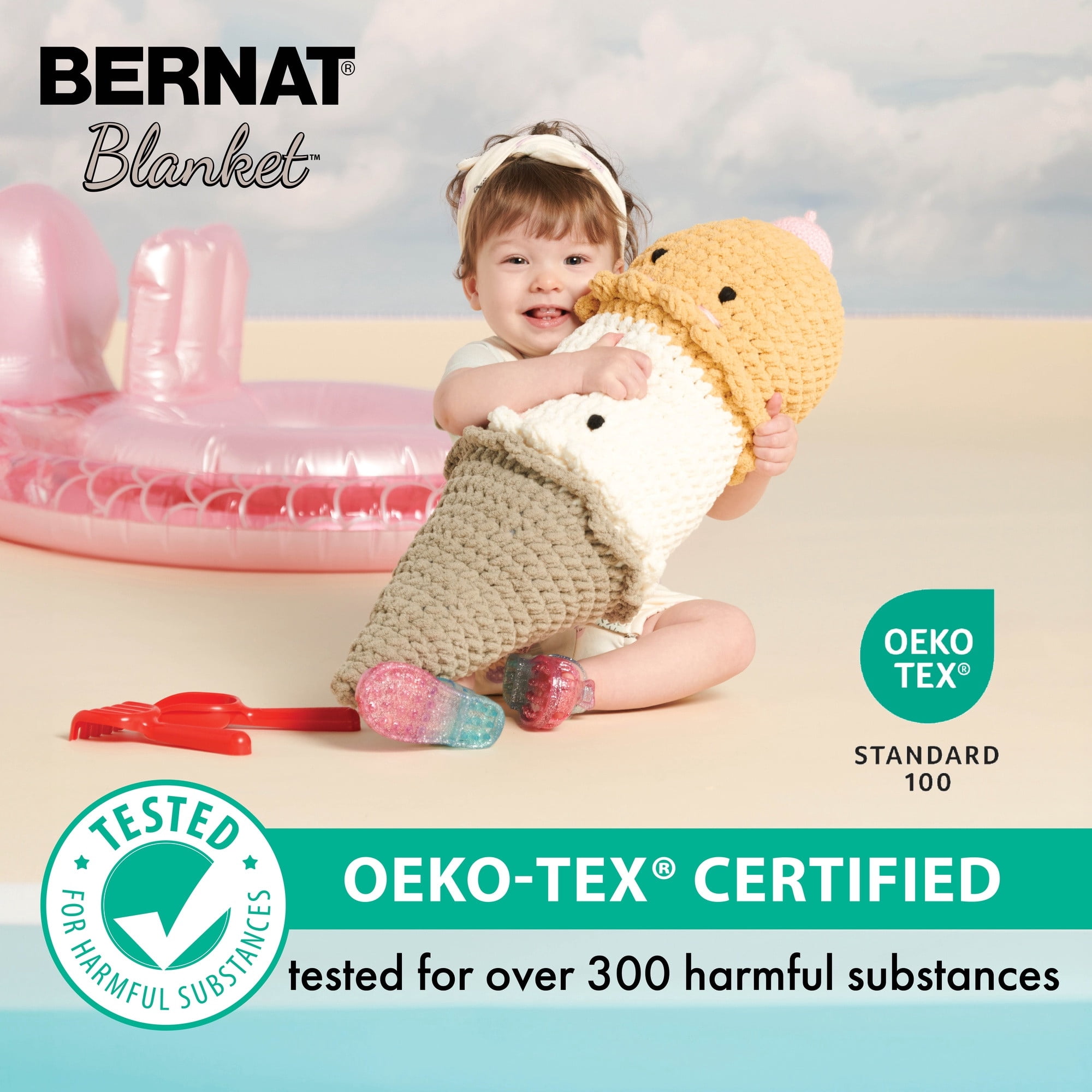 "Bernat® Fil Sparkle™ de Couverture pour Bébé Polyester #6 Super Volumineux, 10,5 Oz/300 G, 220 Yards"