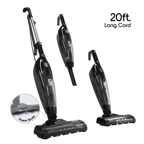 Ionvac Spree 3-in-1 Vacuum Cleaner, Multi-Surface Vacuum Lightweight Upright/Handheld with Carpet Cleaner Brush
