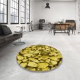 thumbnail image 4 of Ahgly Company Machine Washable Indoor Rectangle Transitional Bright Gold Yellow Area Rugs, 8' x 12', 4 of 7