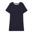 thumbnail image 4 of UPPADA Robe T-Shirt Décontractée d'Été pour Femme Grande Taille Sans Manches Évasée avec Poches Col Ras du Cou Plissée Robe Débardeur Coupe Ample Boho Robes de Plage Noires,TTTG, 4 of 5